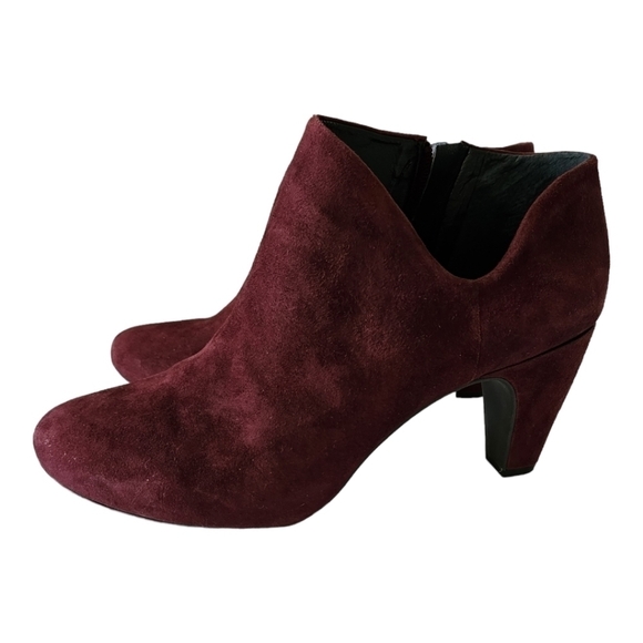 Easy Spirit Suede Cloud Burgundy Booties Size 10.5 - Picture 6 of 10